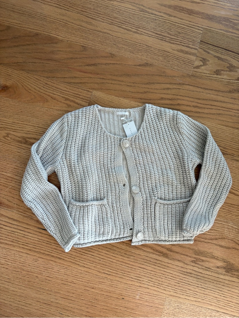 Charcoal cardigan sweater